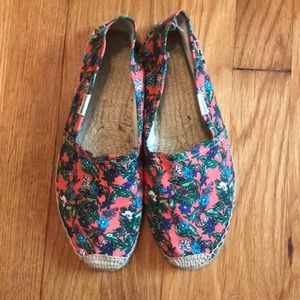Sz 36 coral floral Soludo espadrilles